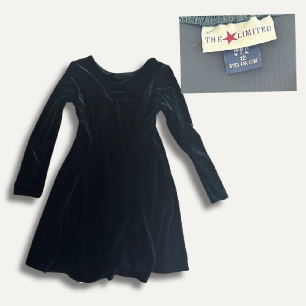 Vintage The Limited Velvet Dress – Size 12 - Picture 3 of 3